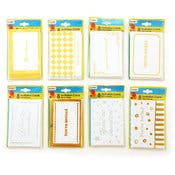 General Invitation Cards and Envelopes - Metallic Assorted, 5.5" x 3.75", 8 Pack