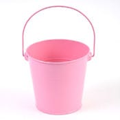 Small Tin Buckets with Handle - Pink