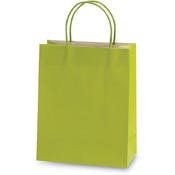 Narrow Medium Gift Bags - Lime Green, 5.25" x 8.375" x 3.25"