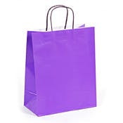Medium Gift Bags - Bright Purple, 8" x 10" x 4"