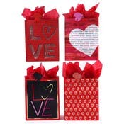 Large Valentine Gift Bags - "Love You Always", 4 designs