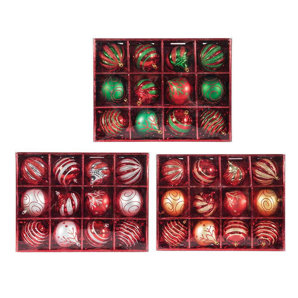 Wholesale 12 Count Shaped Christmas Ornaments (SKU 2319878) DollarDays