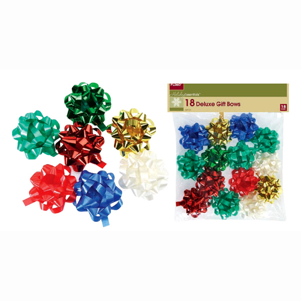 Wholesale 18 count Gift Bows in a bag (5 metallic and 13 regular bows