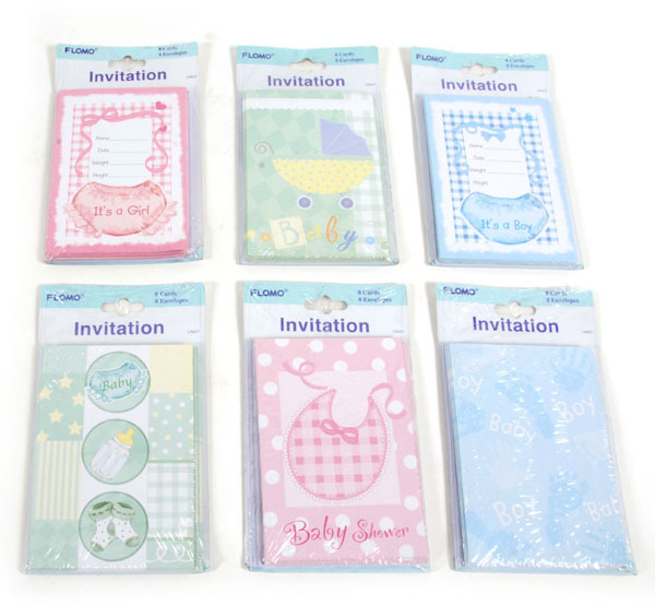 Wholesale Baby Invitation Cards with Envelopes (8 pack) DollarDays