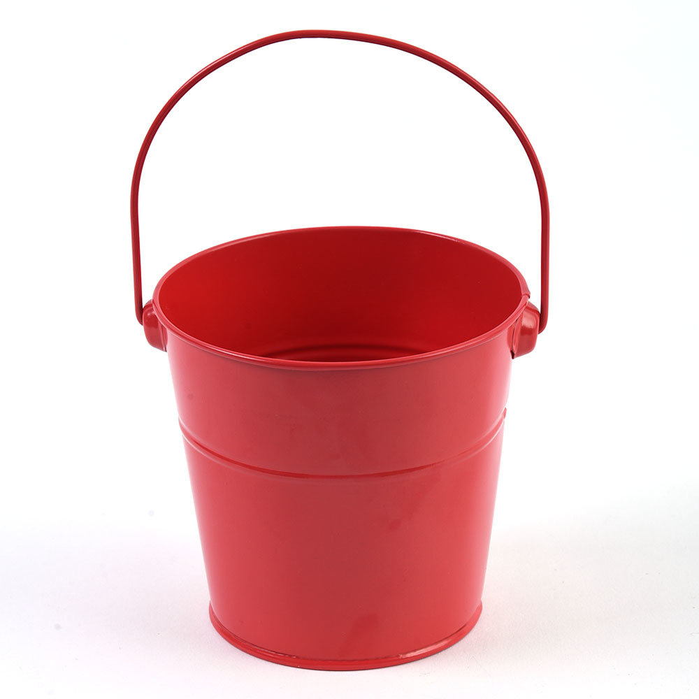 Wholesale Small Tin Red Bucket with Handle DollarDays