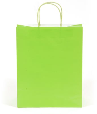 Medium Gift Bags - Lime Green, 8" x 10" x 4"