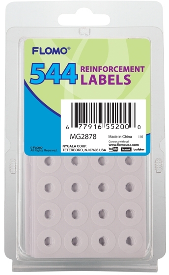 Reinforcement Hole Labels - White