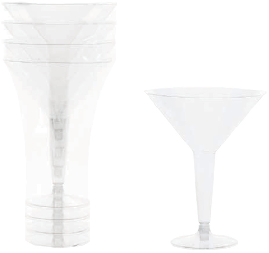Wholesale 250 ml Martini Clear Plastic Glasses DollarDays