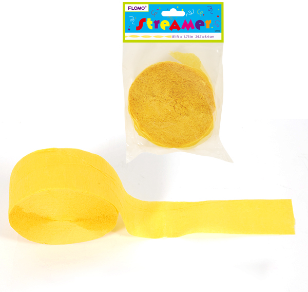 Wholesale Bright Yellow Crepe Streamer DollarDays