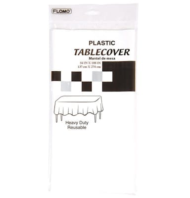 Rectangular Table Covers - White, 54" x 108"