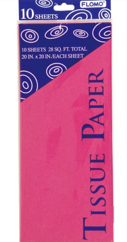 Wholesale Gift Bag Tissue Paper - Hot Pink, 10 Pack - DollarDays
