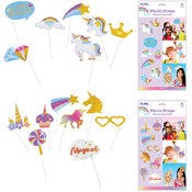 Party Photo Props - Unicorn Theme, 8 Pack