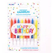 Birthday Cake Decoration - Assorted Colors, 8 Candles