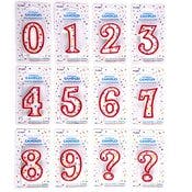 Large Numeric Birthday Candles - Assorted Designs, 3"
