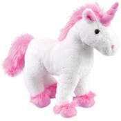 Unicorn Plush Toy - White & Pink Trim, 18"