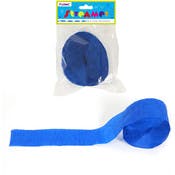Crepe Party Streamers - Royal Blue, 81' x 1.78"