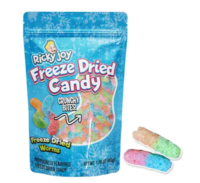 Freeze Dried Candy Worms - 24 Pack