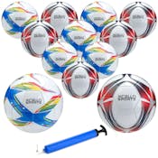 Soccer Balls - Blue and Red, Size 4