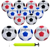 Soccer Balls - Black, Blue, Red, Size 4