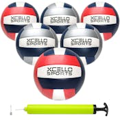 Volleyballs - Gray and Red, Official Size, 8.5"