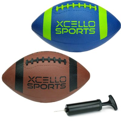 Footballs - Blue and Brown, Junior Size, 10"