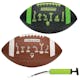 Footballs - Black and Brown with Plays, Junior Size, 10" (1 of 4)