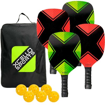 Pickleball Racket Sets - Green and Red