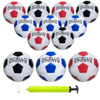 Soccer Balls - Black, Blue, Red, Size 4