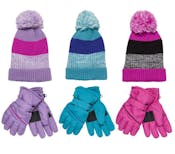 Girls Ski Gloves with Sherpa Lined Hats