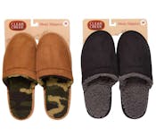 Men's Micro Suede Sherpa Lined Slippers, Size S-L