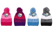 Kids Knit 2-Tone Stripe Hats, Assorted Colors