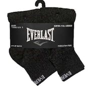 EVERLAST Men's Banded Quarter Socks - 6 Pack, Black