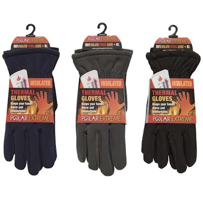 Men's Sherpa Lined Stretch Gloves, Assorted Colors