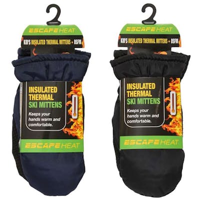 Kids Sherpa Lined Mittens, Assorted Colors