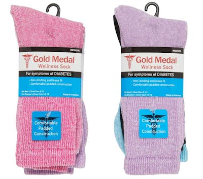 Diabetic Comfort Crew Socks - 3pk