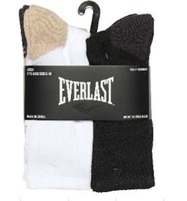 Everlast Men's Performance Half Cushion Crew Socks, 10pk