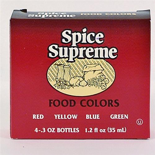 Wholesale Spice Supreme Food Color 4 Pack Assorted DollarDays