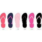 Women's Thong Style Flip Flops - 6 Assorted Colors