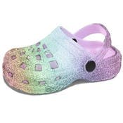 Girls' Glitter Clogs - Multi-Colored, S-XL