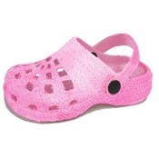 Girls' Glitter Clogs - Pink, S-XL