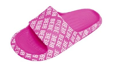 Girls' EVA Slides  with Bebe Details - Fuchsia, Sizes Small - XL