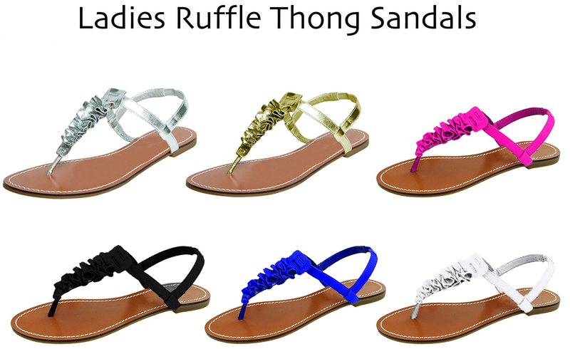 ruffle flip flops