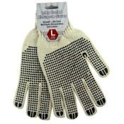 Work Gloves, Dotted Design, 2 Pack