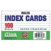 Bulk 3" x 5" Index Cards - Lined