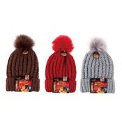 Women's Thermal Cuffed Knit Hats, Assorted