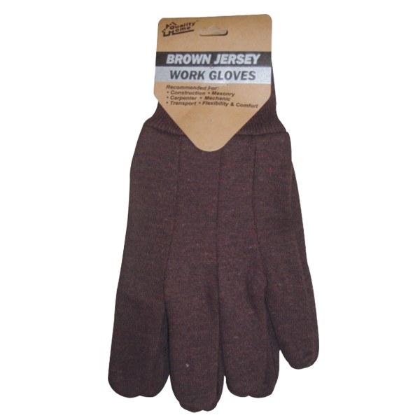 brown jersey work gloves