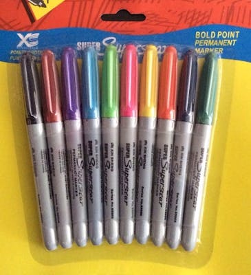 Pen + Gear Metallic Permanent Marker, Multicolor, Fine Tip, 4 Count