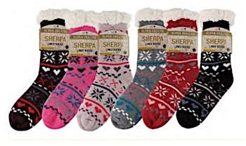 Unisex Crew Wholesale Thermal Sock, Size 9-13 in 3 Assorted Colors - B
