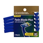 Twin-Blade Pivoting Razors - Lubricating Strip, 5 Pack
