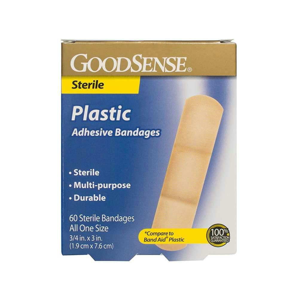 Adhesive Bandages - Plastic, Sterile, 0.75" x 3"